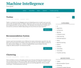 Machineintellegence.com(Machine Intellegence) Screenshot