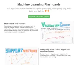 Machinelearningflashcards.com(Machine Learning Flashcards) Screenshot