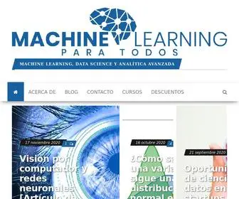 Machinelearningparatodos.com(MachineLearningParaTodos) Screenshot