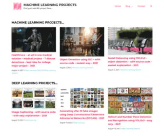 Machinelearningprojects.net(Unique Machine Learning Projects with Source Codes) Screenshot