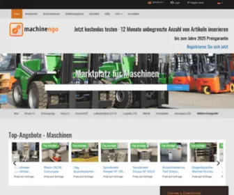 Machinengo.de(▷ Marktplatz für gebrauchte Maschinen) Screenshot