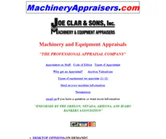 Machineryappraisers.com(Machinery & Equipment Appraisers) Screenshot