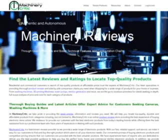 Machinerycritic.com(Best Product Reviews and Buying Guides) Screenshot