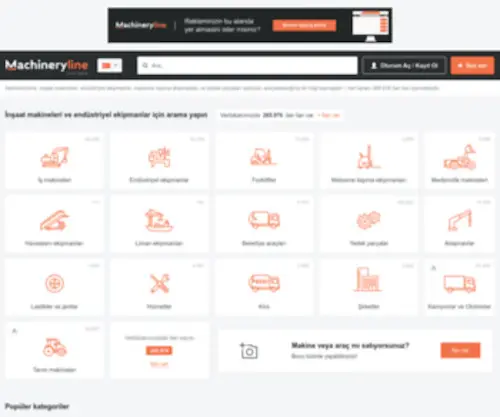 Machineryline.com.tr(Machineryline Türkiye) Screenshot