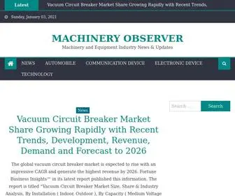 Machineryobserver.com(Machinery and Equipment Industry News & Updates) Screenshot