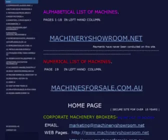 Machineryshowroom.net(Machinery Showroom.net winery) Screenshot