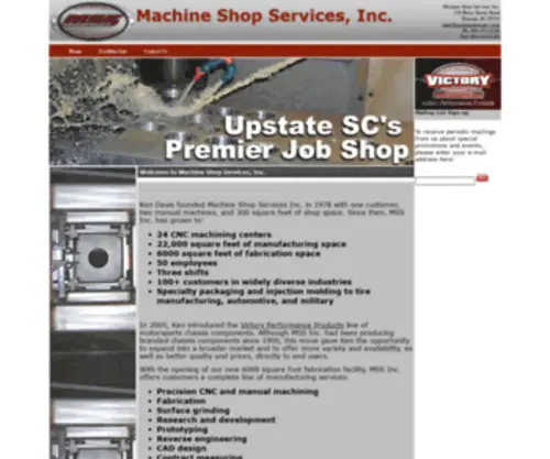 Machineshopserv.com(Machine Shop Services Inc) Screenshot