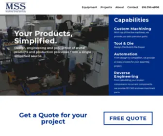 Machineshopservicesinc.com(Machine Shop Services) Screenshot