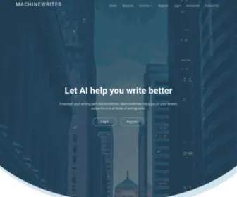 Machinewrites.com(Content Written by Machine) Screenshot