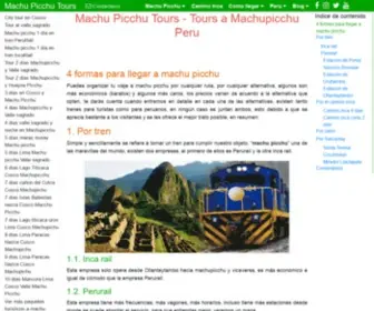 Machu-Picchu.tours(Machu Picchu tours) Screenshot