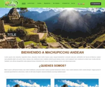 Machupicchuandean.com(Machupicchu Andean E.I.R.L) Screenshot