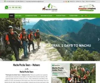 Machupicchuandestours.com(Machu Picchu Tours) Screenshot
