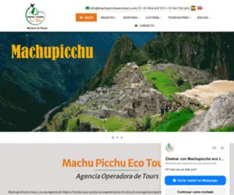 Machupicchuecotours.com(Machu Picchu Eco Tours) Screenshot