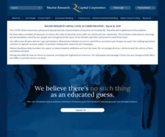 Mackieresearch.com(Mackie Research Capital Corporation) Screenshot