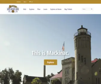 MackinacParks.com(Mackinac State Historic Parks) Screenshot