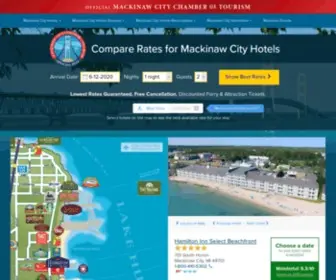 Mackinaw-City.com(Mackinaw City Hotels) Screenshot