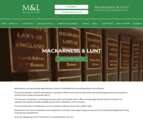 Macklunt.co.uk(Mackarness and Lunt Solicitors) Screenshot