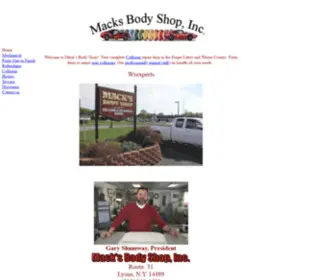 Macksbodyshop.com(Mack's Body Shop) Screenshot