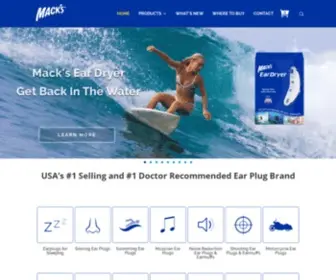 Macksearplugs.com(Mack's Ear Plugs) Screenshot
