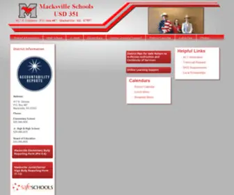 Macksvilleschools.com(The official website of the Macksville Schools) Screenshot