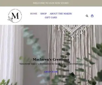 Maclarenscreations.com(Maclaren's Creations local handmade goods) Screenshot