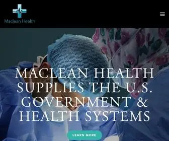 Macleanhealth.com(PPE Supplier For The United States) Screenshot