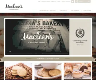 Macleansbakery.com(Maclean's Highland Bakery) Screenshot