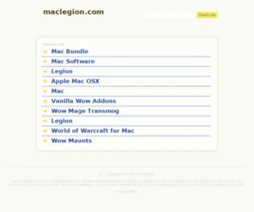 Maclegion.com(The bundle is over) Screenshot