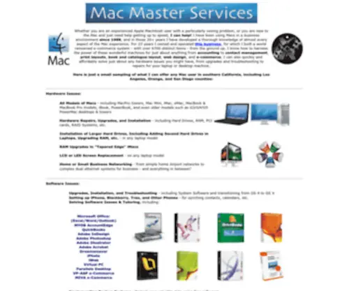 Macmasterservices.com(Macmasterservices) Screenshot