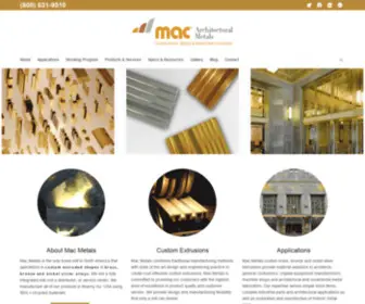 Macmetals.com(Architectural Metals) Screenshot
