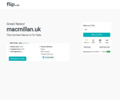 Macmillan.uk(Own this great domain name. Buy with confidence) Screenshot