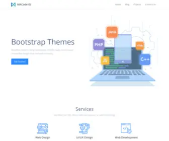 Macodeid.com(Get HTML5 Bootstrap website templates for FREE. Responsive and mobile) Screenshot