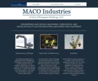 Macoindustries.com(Custom Machine Design and Fabrication) Screenshot