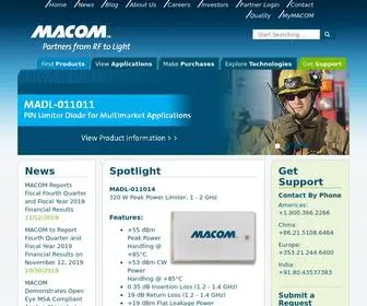 Macom.com(Partners from RF to Light) Screenshot