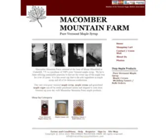 Macombermountainfarm.com(Maple syrup) Screenshot