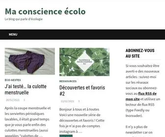 Maconscienceecolo.com(Ma conscience écolo) Screenshot