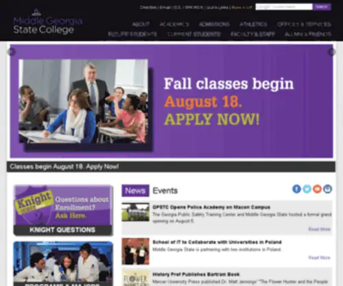 Maconstate.edu(Macon State College in Macon and Warner Robins) Screenshot