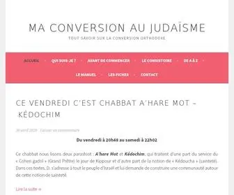 Maconversionaujudaisme.com(Ma conversion au judaïsme) Screenshot