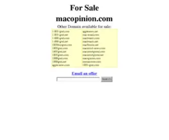 Macopinion.com(Domains For Saleipod.net thenightpod.com www.thenightpod.com mac) Screenshot