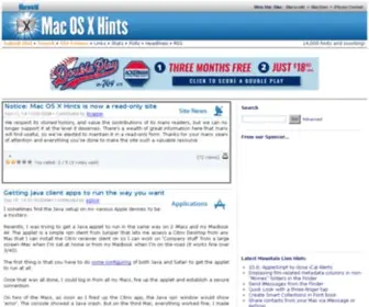 MacosXhints.com(Mac OS X Hints) Screenshot