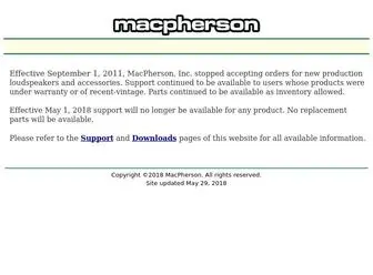 MacPherson-INC.com(MacPherson) Screenshot