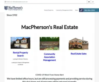 MacPhersonspm.com(Property Management) Screenshot