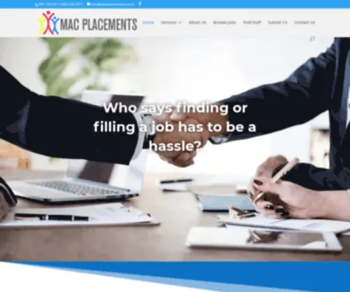 MacPlacements.co.za(Mac Placements) Screenshot