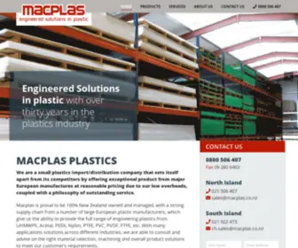 MacPlas.co.nz(Contact Macplas for all your plastics requirements on 0800) Screenshot