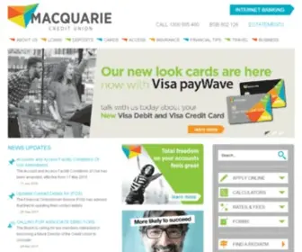 Macquariecu.com.au(Macquarie Credit Union) Screenshot