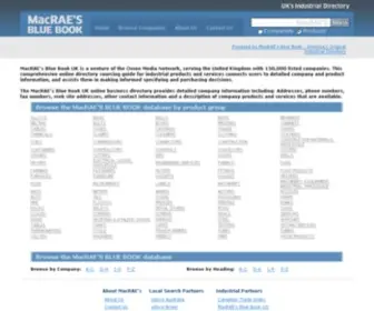 Macraesbluebook.co.uk(MacRAE'S BLUE BOOK UK Industrial Directory) Screenshot