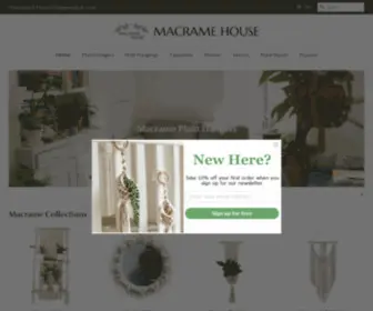 Macramehouse.com(Macrame Home Decor) Screenshot