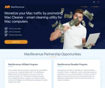 Macrevenue.com(MacRevenue Partner Center) Screenshot