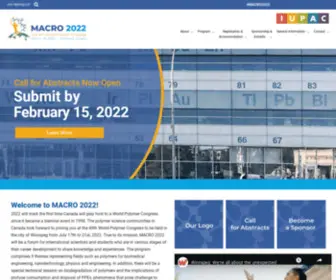 Macro2022.org(IUPAC-MACRO 2022, the 49th World Polymer Congress) Screenshot