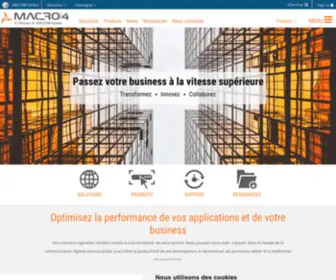 Macro4.fr(Une entreprise mondiale avec une offre de logiciels et de services) Screenshot